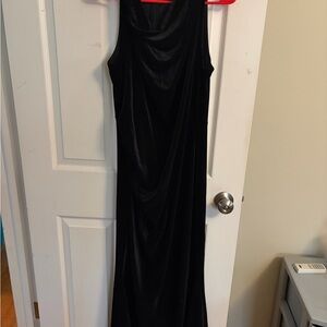 Grace Karin Black Velvet Sleeveless Maxi Gown